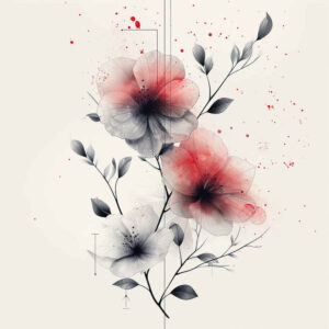 floral-branch – tattoo design ideas free ai generated – subtle-shape – for-collarbone – Gallery: branches-inkby-ai