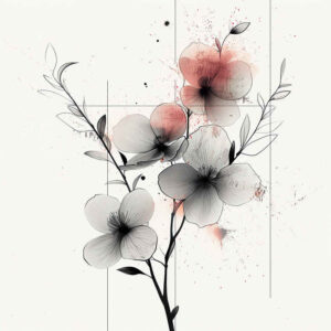 floral-twig – tattoo design ideas free ai generated – soft-curve – for-upper-thigh – Gallery: branches-inkby-ai