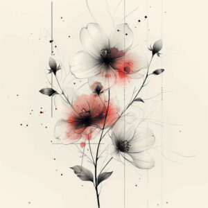 floral-twig – tattoo design ideas free ai generated – tiny-detail – for-sternum – Gallery: branches-inkby-ai