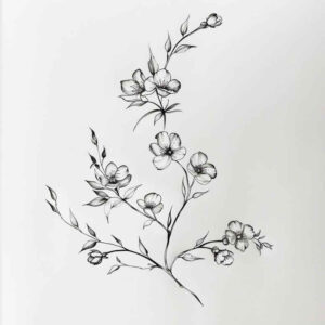 no-shading – tattoo design ideas free ai generated – divine-messenger – for-lower-thigh – Gallery: upload-inkby-ai