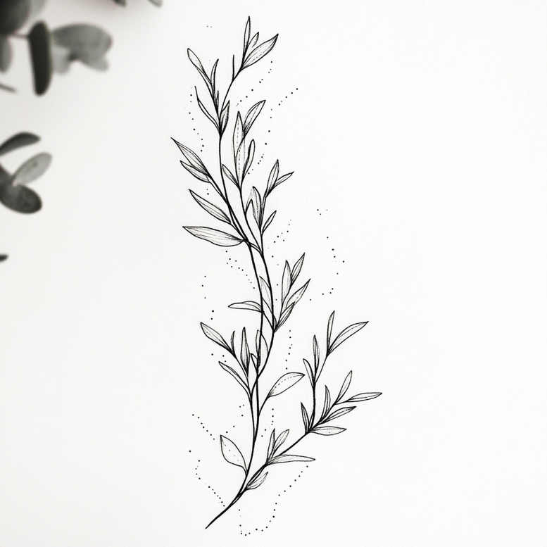 paint-touch – tattoo design ideas free ai generated – seraphic-presence – for-upper-arm – Gallery: upload-inkby-ai