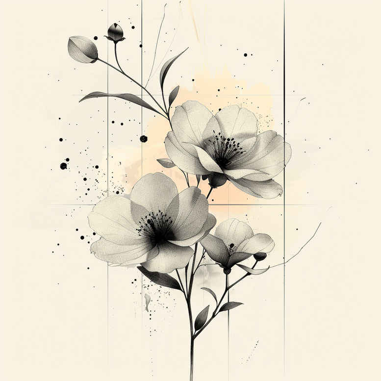 ornamental-twig – tattoo design ideas free ai generated – understated – for-ankle – Gallery: branches-inkby-ai