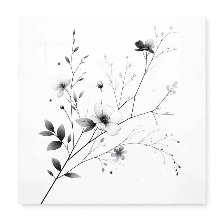 sketch-twig – tattoo design ideas free ai generated – single-line – for-side-torso – Gallery: branches-inkby-ai