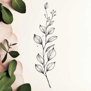 branches tattoo design ideas dotwork botanical elements for inner arm