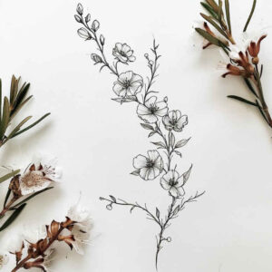 branches tattoo design ideas petite delicate lines represents courage