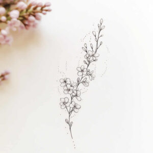 branches tattoo design ideas simple icon delicate lines shows perseverance