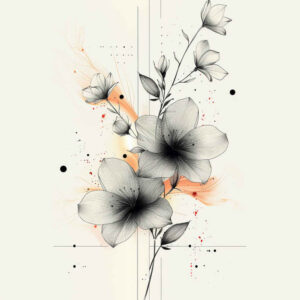 branches tattoo design ideas sparse detailed silhouettes for nape
