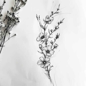branches tattoo design ideas single dot floral accents symbol of determination
