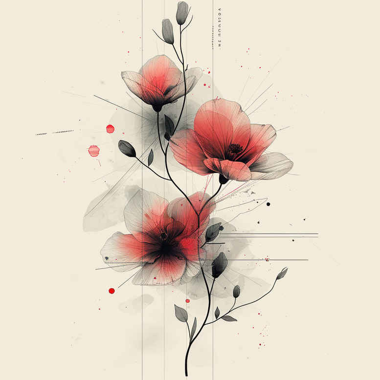 branches tattoo design ideas elegant graceful twists for lower thigh