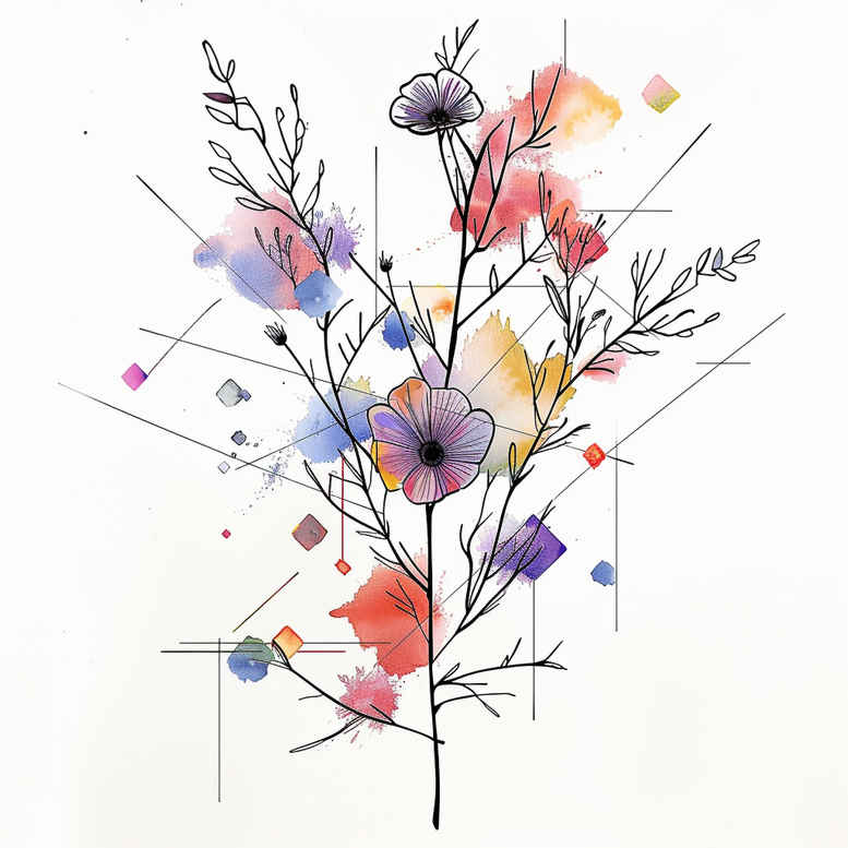 branches tattoo design ideas minimal texture intricate pattern symbol of courage