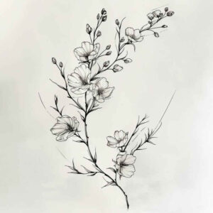 branches tattoo design ideas mini geometry layered leaves for lower leg