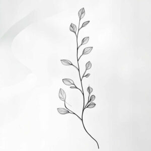branches tattoo design ideas concise minimalist style symbolising determination