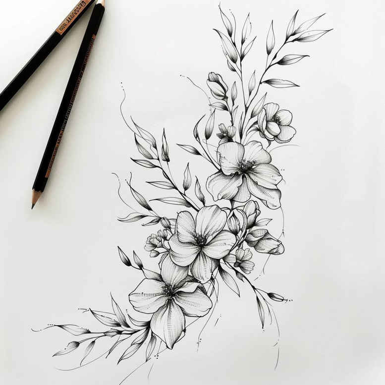branches tattoo design ideas basic natural forms for knee