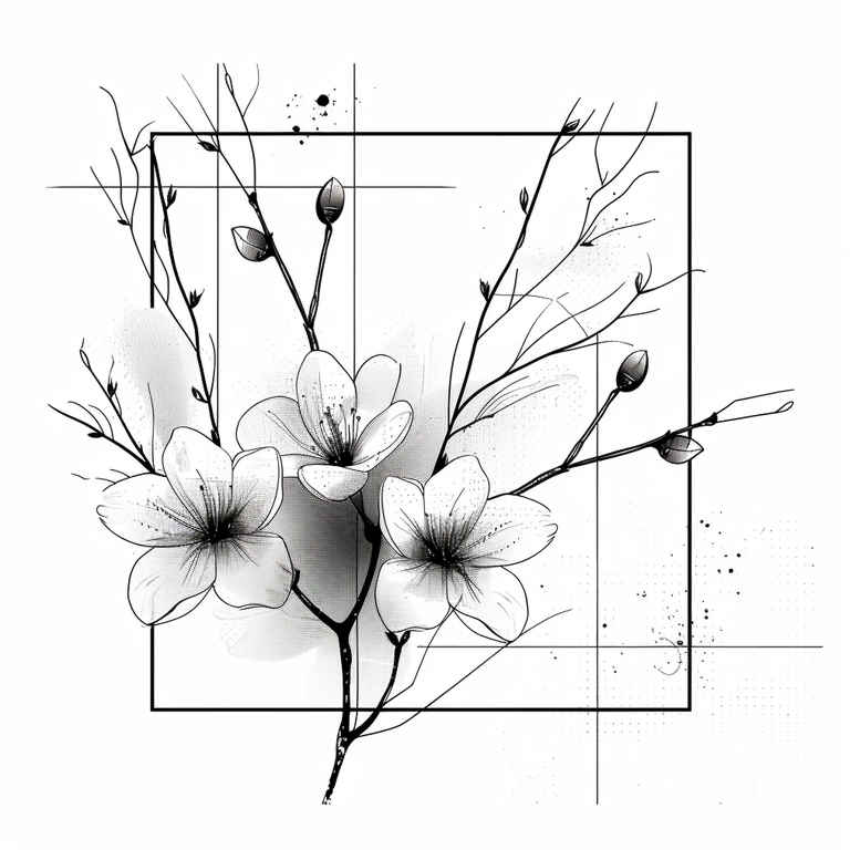 branches tattoo design ideas subtle soft gradients for collarbone