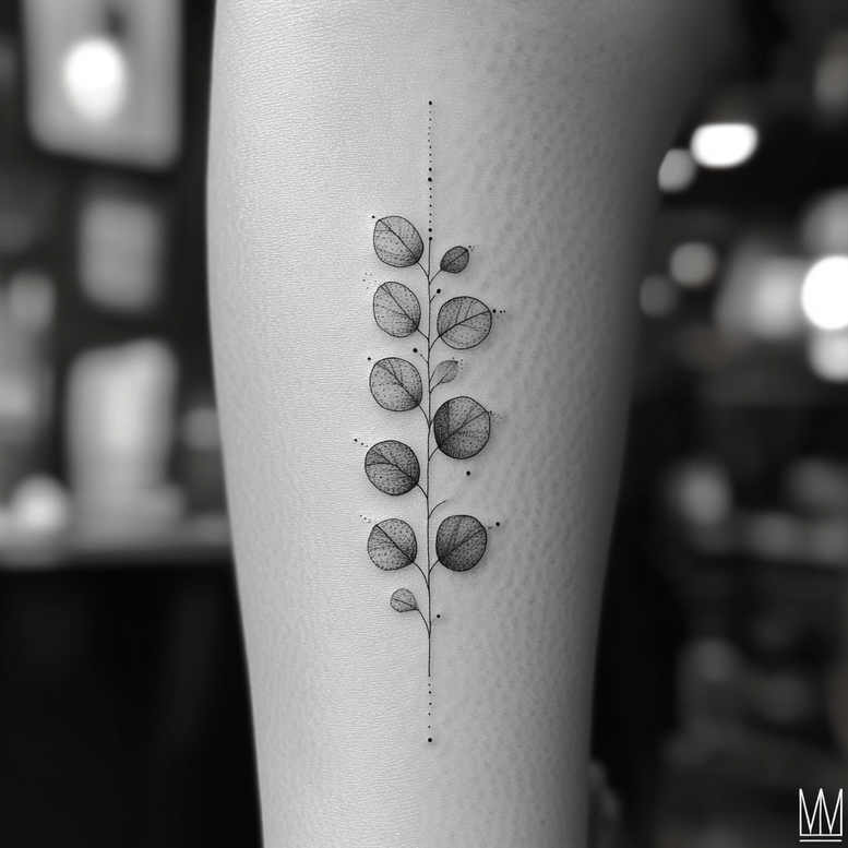 branches tattoo design ideas simple icon soft gradients stands for endurance