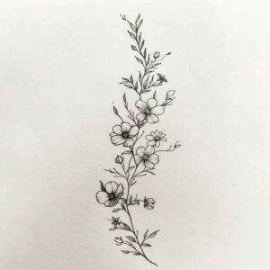 branches tattoo design ideas negative space soft shadows for lower back
