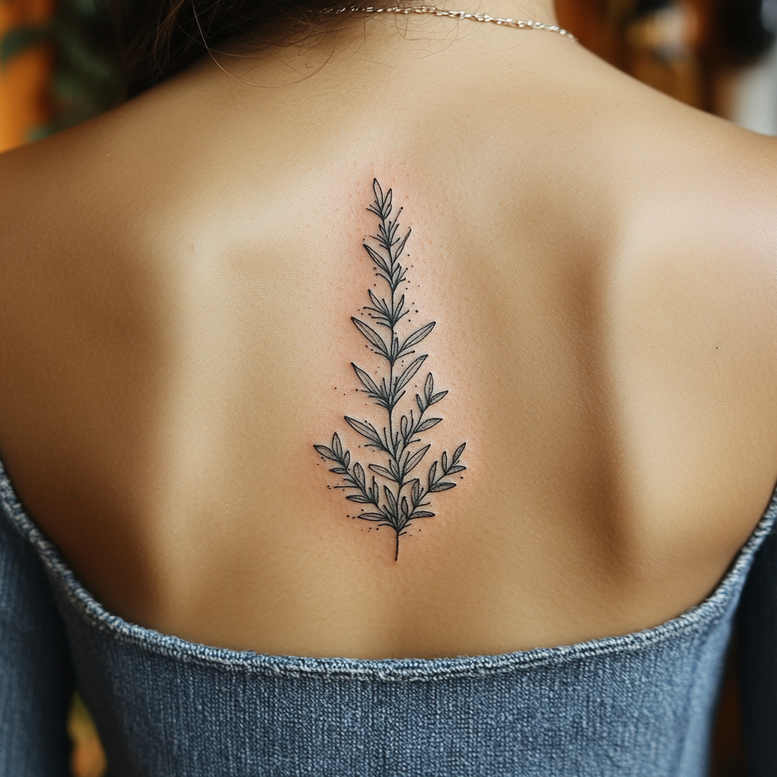 branches tattoo design ideas pure outline soft shadows symbol of perseverance