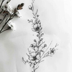 branches tattoo design ideas clean shape subtle shading for collarbone