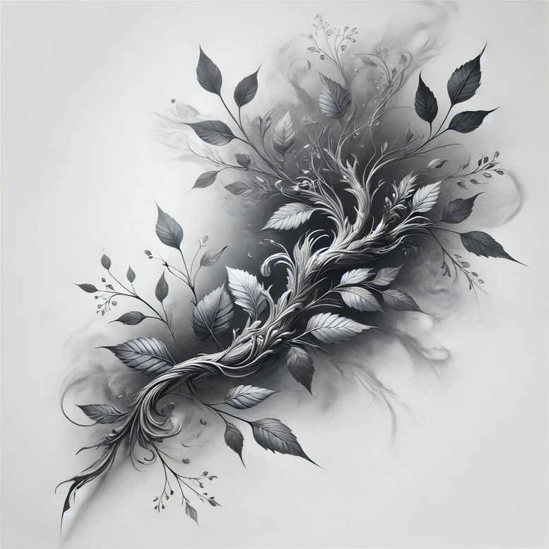 radiating-lines – tattoo design ideas free ai generated – heaven-sent – realism-soft-contrast – Gallery: upload-inkby-ai