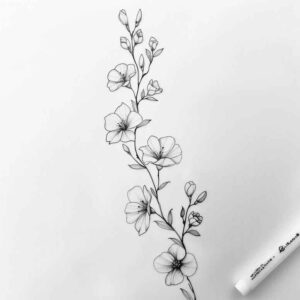delicate-drips – tattoo design ideas free ai generated – hand-drawn – wavy-lines – Gallery: upload-inkby-ai