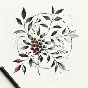 twig – tattoo design ideas free ai generated – airy – for-fingers – Gallery: branches-inkby-ai