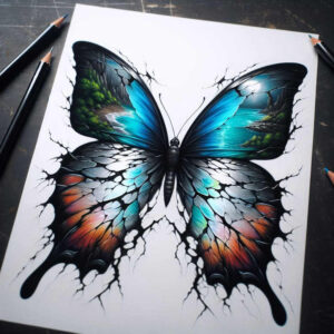 butterflies – tattoo design ideas free ai generated – realism-visual-truth – for-ribs – Gallery: butterflies-moths-dragonflies-inkby-ai