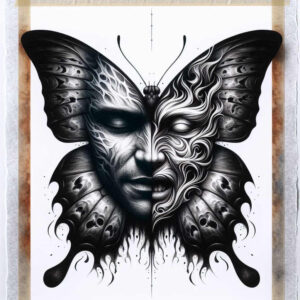 butterfly-art – tattoo design ideas free ai generated – neotraditional-refined-lines – for-full-back – Gallery: butterflies-moths-dragonflies-inkby-ai