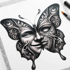 butterfly-design – tattoo design ideas free ai generated – realism-skin-illusion – for-foot – Gallery: butterflies-moths-dragonflies-inkby-ai