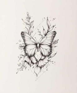 butterfly-design – tattoo design ideas free ai generated – realism-transparent-layer – for-wrist – Gallery: butterflies-moths-dragonflies-inkby-ai