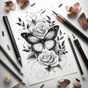 butterfly – tattoo design ideas free ai generated – neotraditional-modern-classic – for-hand – Gallery: butterflies-moths-dragonflies-inkby-ai