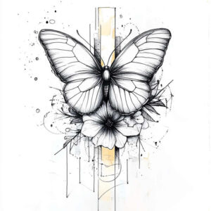 butterfly – tattoo design ideas free ai generated – realism-studio-quality – for-shoulder – Gallery: butterflies-moths-dragonflies-inkby-ai