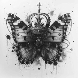 butterfly-silhouette – tattoo design ideas free ai generated – realism-real-ink-flow – for-forearm – Gallery: butterflies-moths-dragonflies-inkby-ai