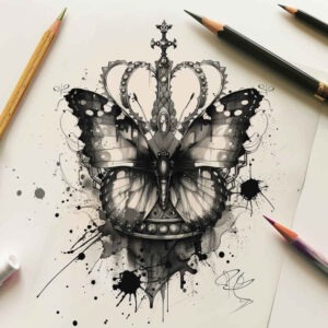butterfly-tattoo – tattoo design ideas free ai generated – realism-smooth-blackwork – for-back – Gallery: butterflies-moths-dragonflies-inkby-ai
