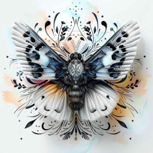 butterfly-wings – tattoo design ideas free ai generated – neotraditional-enhanced-color – for-lower-thigh – Gallery: butterflies-moths-dragonflies-inkby-ai
