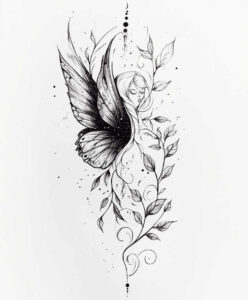 colorful-butterfly – tattoo design ideas free ai generated – neotraditional-artful-color – for-outer-arm – Gallery: butterflies-moths-dragonflies-inkby-ai