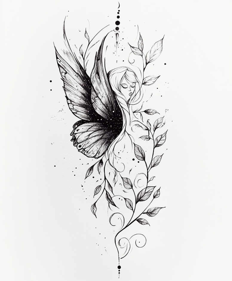 colorful-butterfly – tattoo design ideas free ai generated – neotraditional-artful-color – for-outer-arm – Gallery: butterflies-moths-dragonflies-inkby-ai