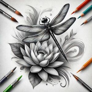 colorful-butterfly – tattoo design ideas free ai generated – surrealism-mysterious – for-side – Gallery: butterflies-moths-dragonflies-inkby-ai