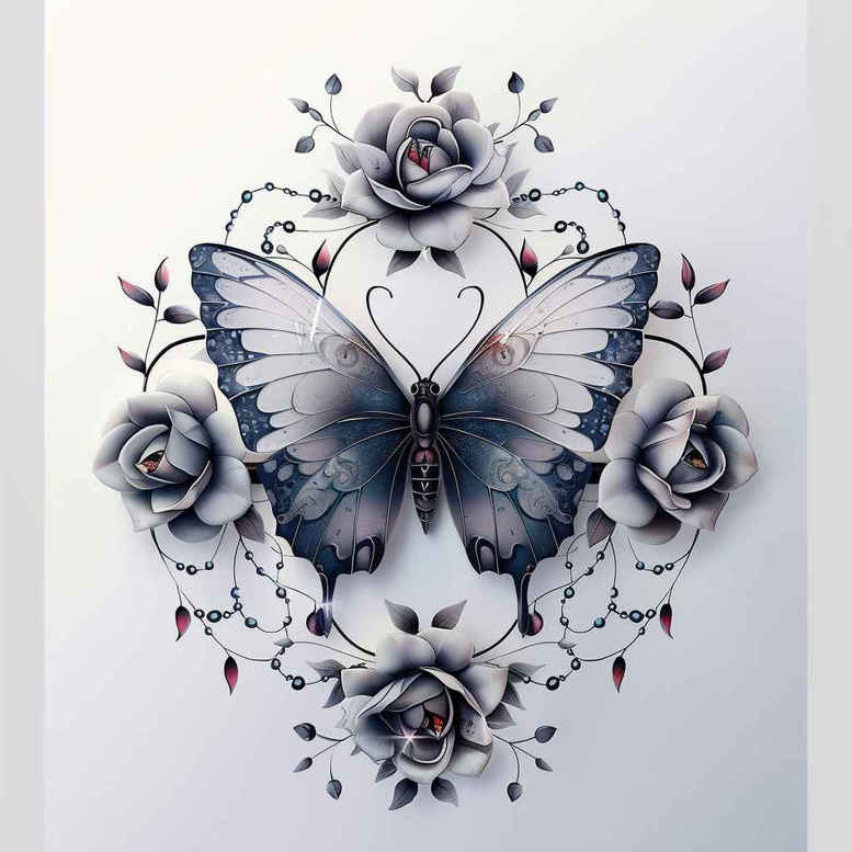 delicate-dragonfly – tattoo design ideas free ai generated – neotraditional-solid-blacks – for-elbow – Gallery: butterflies-moths-dragonflies-inkby-ai