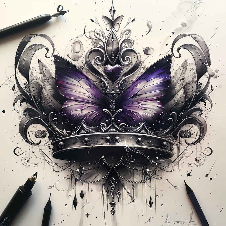 delicate-insect – tattoo design ideas free ai generated – realism-color-precision – for-upper-arm – Gallery: butterflies-moths-dragonflies-inkby-ai