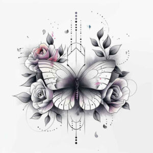 delicate-insect – tattoo design ideas free ai generated – realism-realistic-gleam – for-shoulder-blade – Gallery: butterflies-moths-dragonflies-inkby-ai