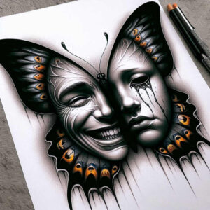 delicate-insect – tattoo design ideas free ai generated – realism-soft-focus – for-palm – Gallery: butterflies-moths-dragonflies-inkby-ai