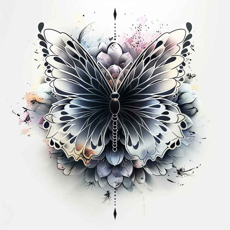 dragonfly-art – tattoo design ideas free ai generated – neotraditional-dynamic-color – for-chest – Gallery: butterflies-moths-dragonflies-inkby-ai