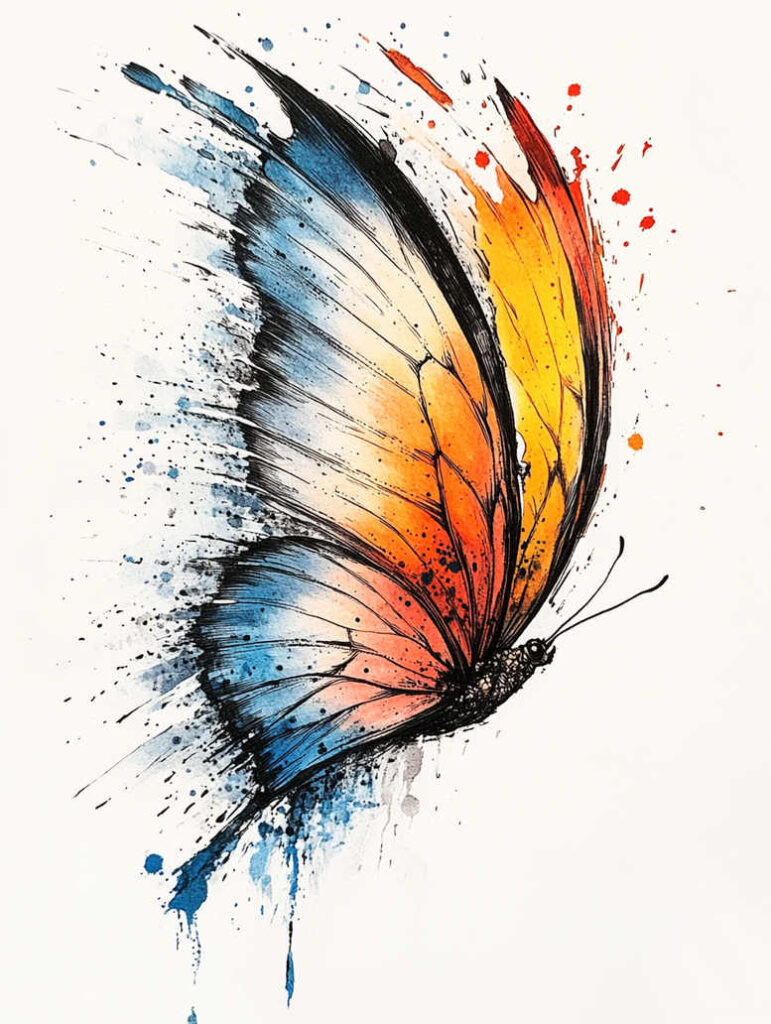 dragonfly-design – tattoo design ideas free ai generated – realism-illusion-of-depth – for-ankle – Gallery: butterflies-moths-dragonflies-inkby-ai