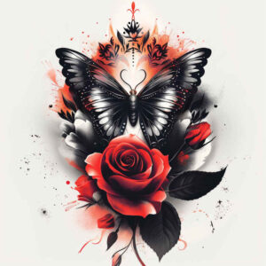 dragonfly-design – tattoo design ideas free ai generated – realism-living-skin – for-lower-back – Gallery: butterflies-moths-dragonflies-inkby-ai