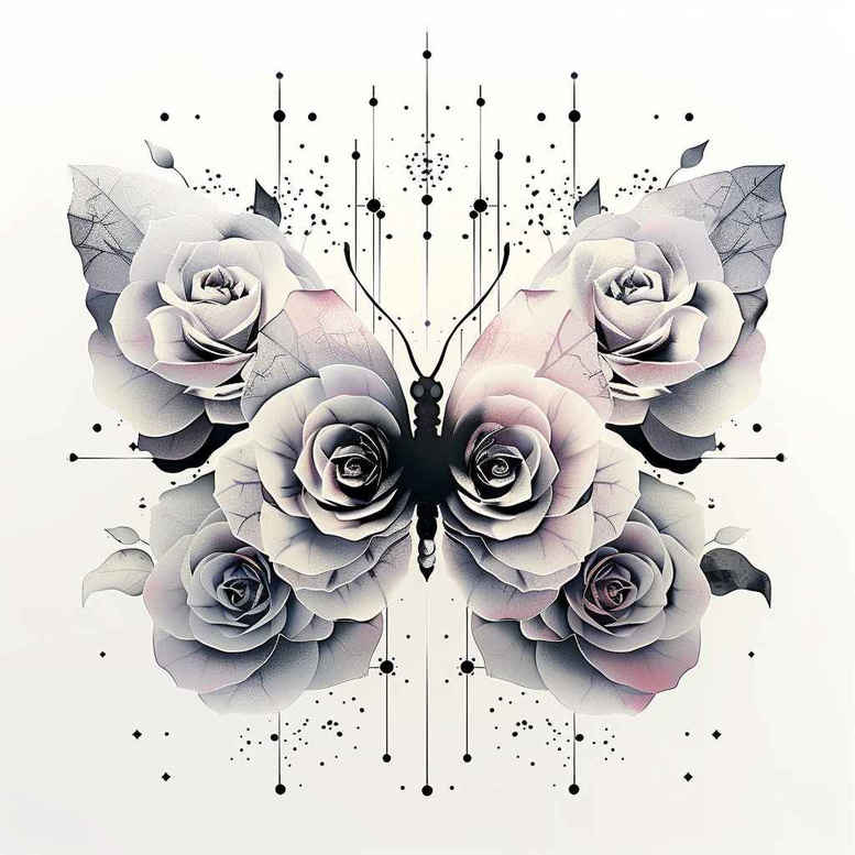 dragonfly-design – tattoo design ideas free ai generated – surrealism-chromatic-flux – for-shoulder – Gallery: butterflies-moths-dragonflies-inkby-ai