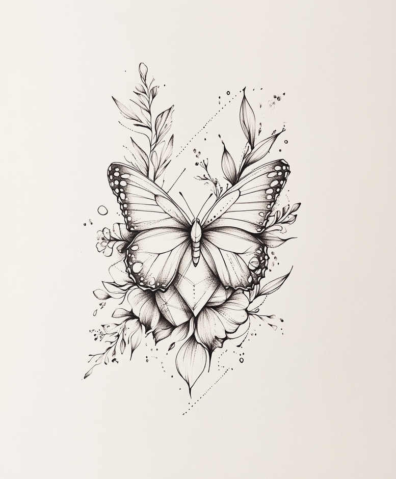 dragonfly-emblem – tattoo design ideas free ai generated – realism-clean-lines – for-wrist-side – Gallery: butterflies-moths-dragonflies-inkby-ai