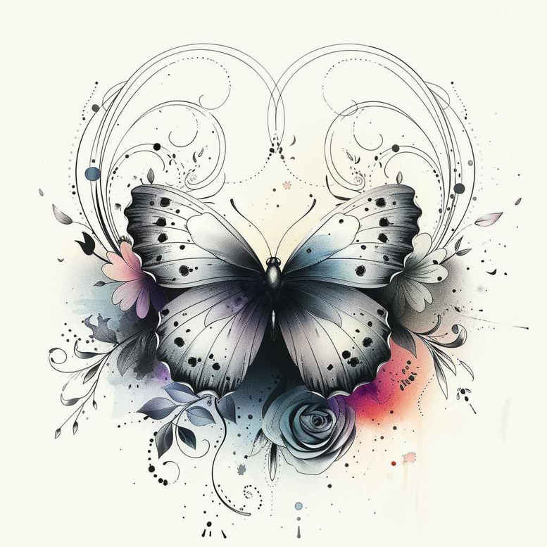 dragonfly – tattoo design ideas free ai generated – neotraditional-dynamic-linework – for-lower-leg – Gallery: butterflies-moths-dragonflies-inkby-ai