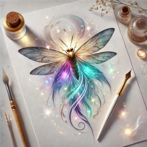 dragonfly-insect – tattoo design ideas free ai generated – surrealism-fantasy-inspired – for-hand – Gallery: butterflies-moths-dragonflies-inkby-ai