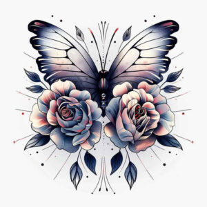 dragonfly-motif – tattoo design ideas free ai generated – realism-natural-tones – for-full-back – Gallery: butterflies-moths-dragonflies-inkby-ai