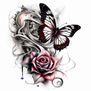 dragonfly-symbol – tattoo design ideas free ai generated – neotraditional-rich-shading – for-lower-leg – Gallery: butterflies-moths-dragonflies-inkby-ai